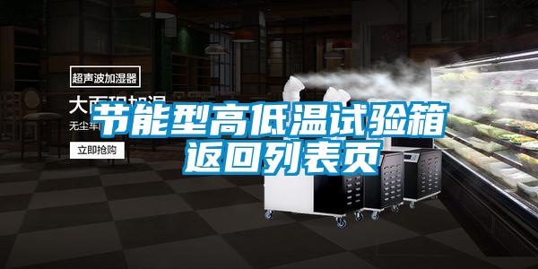 節(jié)能型高低溫試驗(yàn)箱 返回列表頁