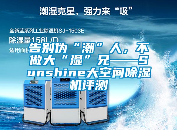 告別偽“潮”人,不做大“濕”兄——Sunshine大空間除濕機(jī)評測