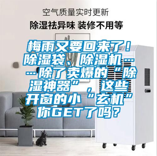 梅雨又要回來了！除濕袋、除濕機……除了賣爆的“除濕神器”，這些開窗的小“玄機”你GET了嗎？